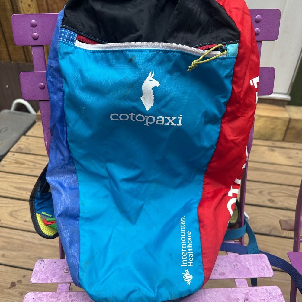 Cotopaxi Multicolor Backpack with Llama Logo